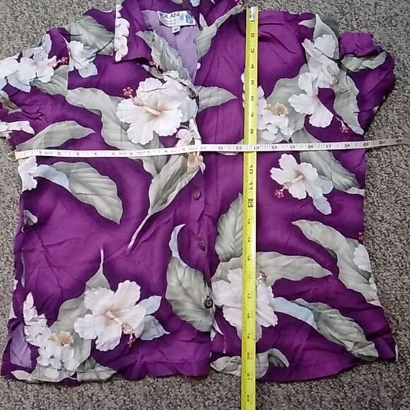 VTG,IOLANI MADE IN HAWAII WOMEN BLOUSE SIZE M FLORAL - Picture 6 of 6